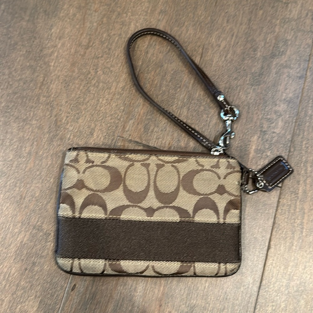 Brown Coach Wristlet
